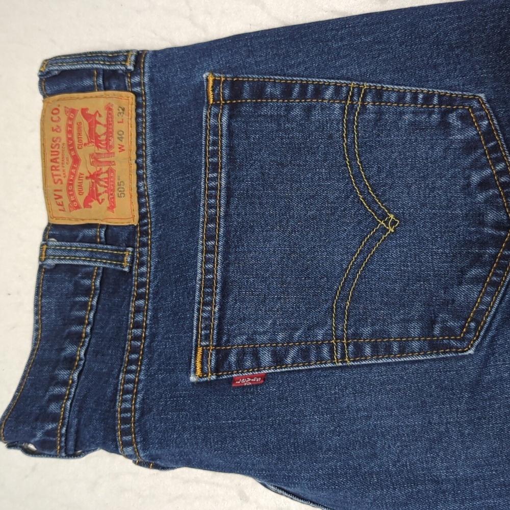 Levi's 505‎ Straight Leg Dark Wash Mens Jeans Size 40